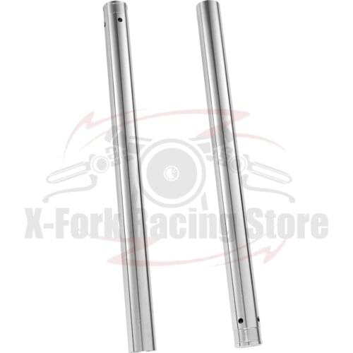 Front Fork Tubes Inner Fork Pipes Silver Pair For YAMAHA R6 2001-2002 5MT-23110-00-00 43x585mm