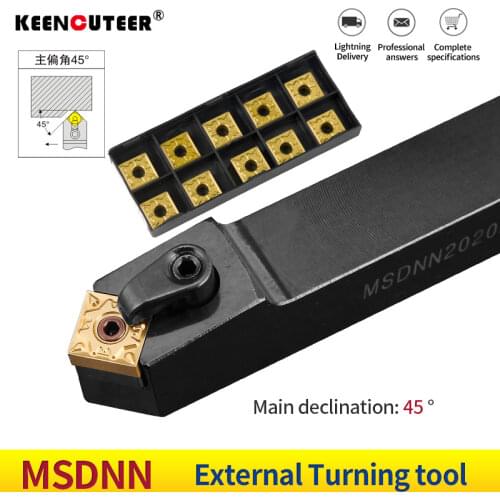 MSDNN2020K12 MSDNN1616H12 MSDNN2525M12 External Turning Tool Holder SNMG12 Carbide Inserts MVVNN Lathe Cutting Machine Tools Set