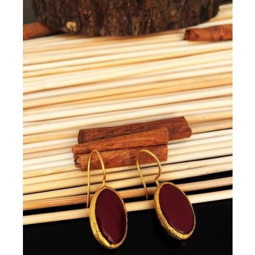 Dr Stone Natural Stone handmade ceyt Stone gold plated women Earrings K 439799472