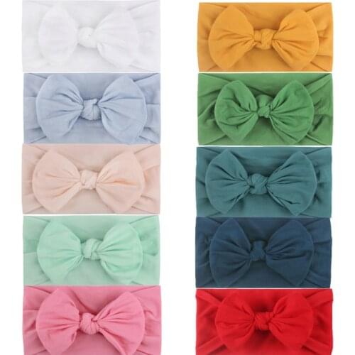 3-10pcs Baby Hair Bands Kids Headband Bow Girls Hairbands Rabbit Ear Knot Headwear Turbans Cotton Princess Hair Accessories