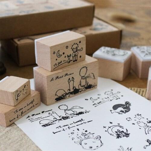 12Pcs Whale Wood Stamps DIY Wooden Rubber Stamp Rose Flower Letters Diary Craft Card Stamps Set For Scrapbooking