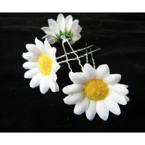 5Pcs/set Korea Lovely Little Daisy Flower Chic Fabric Simple Hair Clip Hairpin Hair Accessories for Women Girl Hair Accessories