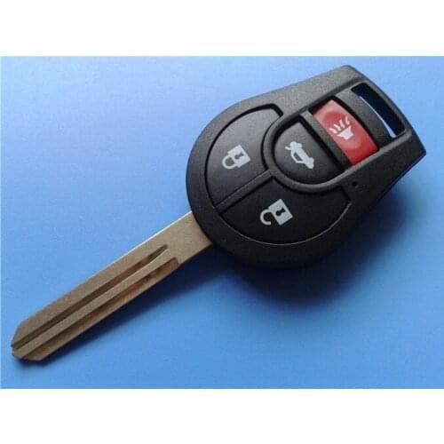 5PCS/lot For Nissan Tiida Sunny Sylphy March Remote Key Shell Case With Uncut Key Blade Fob Key Cover