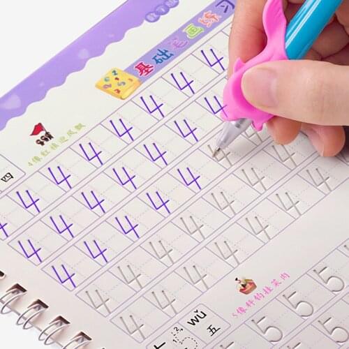 8pcs Groove Copybook English And Chinese Copybook For Calligraphy Practice Book Toys For Children Coloring Book Writing For Kid