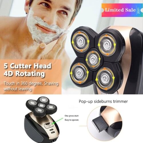 Electric Shavers for Men Floating Deep Clean Head Shaver for Bald Men Fast Charging Waterproof Mens Electric Hair Shaver