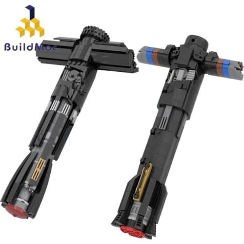 Buildmoc Star Movie Figures Ren and Dark Lord Emo Kid Lightsaber Hilt Model Laser Sword Combat Weapon Building Blocks Kids Toys
