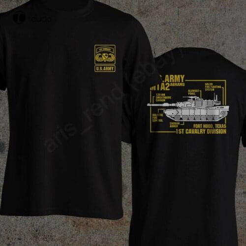 1St Cavalry Us Army M1A2 Abrams Main Battle Tank Base Fort Hood Texas T-Shirt womens shirts summer