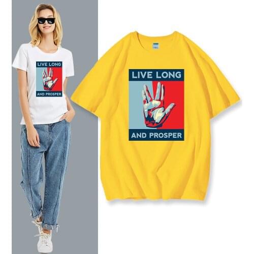 Trendy Finger Action Pattern Mens T-Shirts Live Long Printing Clothes Casual Fashion Tee Shirts Male Punk Style T Shirts Man