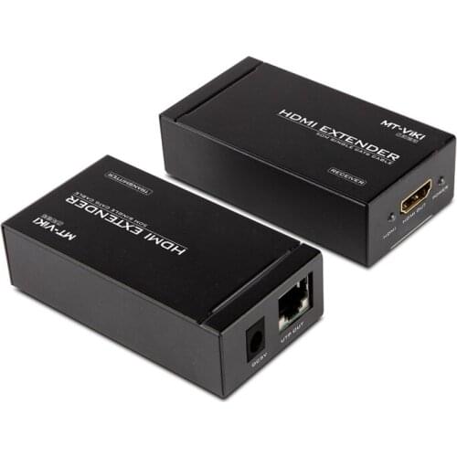 HDMI Extender single RJ45 CAT 5e/6 cable to extend repeater 50m 150ft HDMI 1.4 signal amplifier 1080P 3D MT-ED05