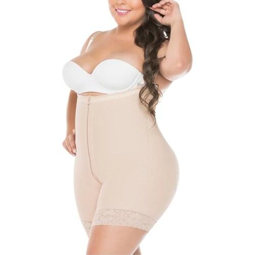 Women Corset Zipper Lace Full Bodysuits Slimming Sheath Flat Belly Lingerie Stretching Underwear To Lose Weight