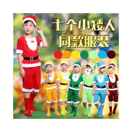 Seven Dwarfs costume for children christmas costumes for kids snow white princess and the seven dwarfs festival cosplay