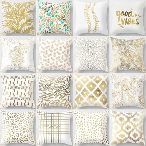 Fashion beauty geometry flowers pattern pillow cases short velvet high quality square thick pillow case covers 45cmby45cm