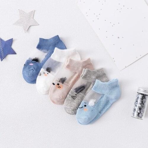5Pairs/pack Newborn Baby Socks Summer Mesh Thin Baby Socks for Girls Cotton Infant Baby Boy Socks Casual Sport Style 2021 New