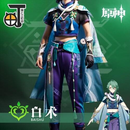 Hot Game Genshin Impact Baishu Cosplay Costume Sizes S-XL Custom-made 2021 New
