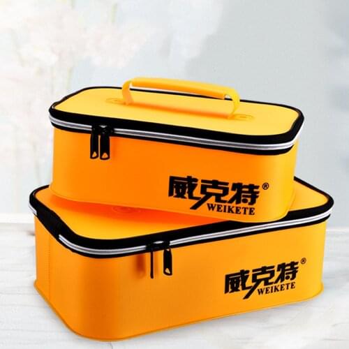 Portable Fishing Box Multifunction EVA Bucket Live Fish Boxes Camping Water Container Fishing Tackle Storage With Handle X547D