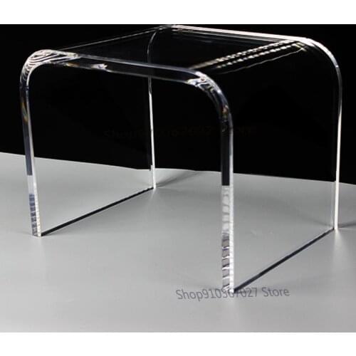 Transparent Plastic Acrylic Shoe Replacement Stool Simple Modern Fashion Creative Low Stool Net Red Stool Footstool Home