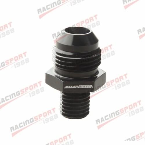 Straight Male 8AN AN8 AN-8 Flare To M12x1.5 Metric Fitting Adapter Black