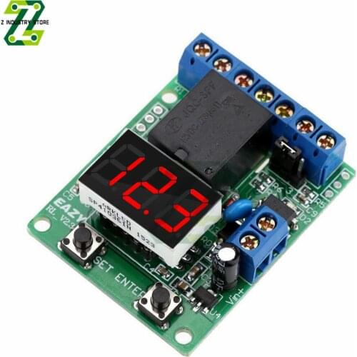 DC 12V Relay Switch Control Board Relay Module Voltage Detection Charging Discharge Monitor Test Delay Switch Module