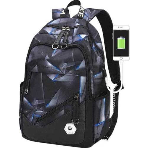 New backpack fashion trend junior high school campus leisure outdoor travel backpack college student schoolbag male
