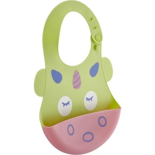 Silicone Bib Green Baby Adjustable