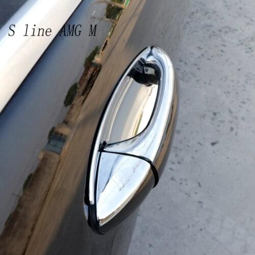 Car Styling Outer Door Bowl And Handle Protective Stickers Covers Trim For Mercedes Benz R Class W251 R300 400 auto Accessories