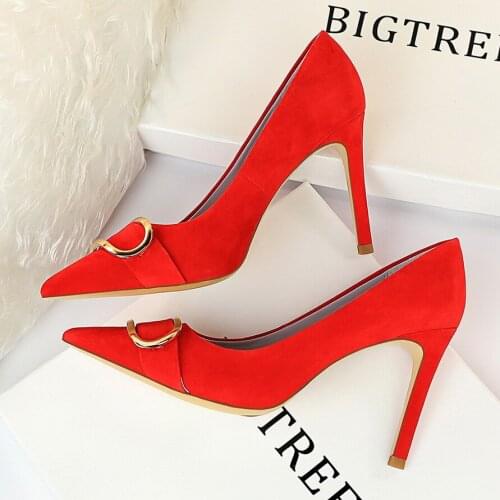 High Stiletto Heels Women Fashion Classic Pumps Party Office Work Female Pointed Toe Slip On Dress