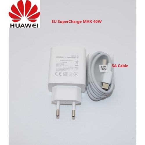 Original HUAWEI Wall Supercharge EU charger for Mate 20 pro RS P20 P30 pro warp charger 10V 4A 40W Adapter Honor Magic 2 view 20