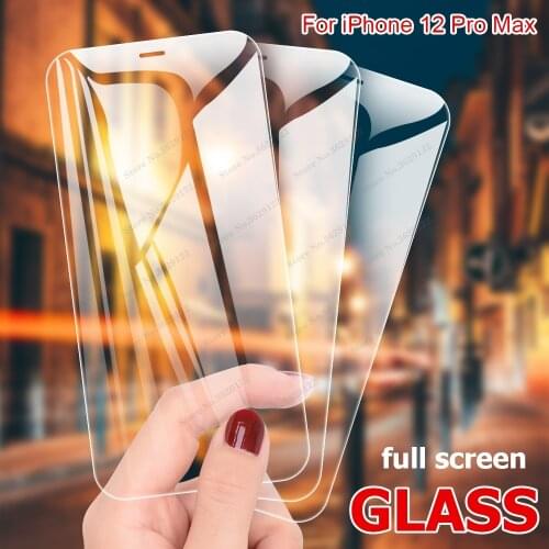 3PCS Full Cover Tempered Glass On the For iphone 12 pro max Screen Protector For iphone 12 pro 12 mini 12 Glass Film