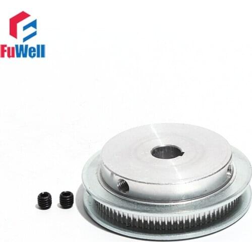 S2M 62Teeth Timing Pulley with Keyway S2M-62T 8/10/12/14/15/20mm Bore Toothed Belt Pulley Aluminum Alloy Synchronous Gear Pulley