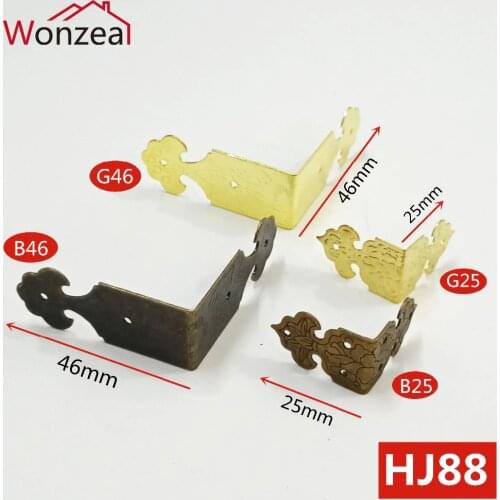 12pcs Antique Box Corner Protector Vintage Jewelry Wooden Box Decorative Protectors Case Feet Leg Furniture Hardware Accessories