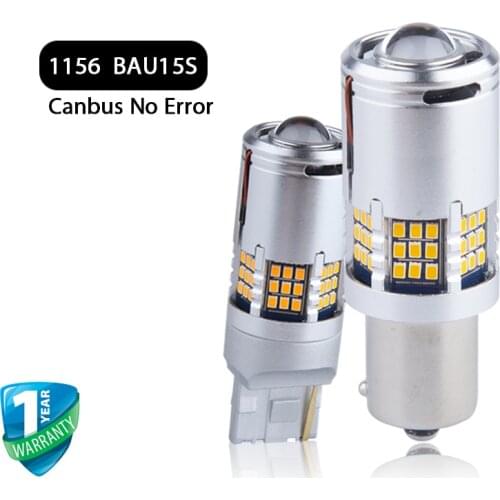 2Pces 1156 BAU15S W21W LED 12V Canbus LED Light 2016 Chips Turn signal light T20 7740 Led Bulb No Hyper Flash 60 SMD For Car