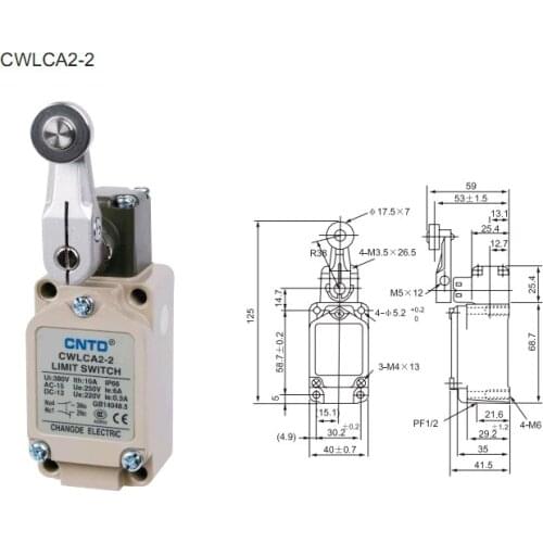 2Pcs/Lot Top Quality Original CNTD CWLCA2-2 Limit Switch/Micro Switch , Strong aluminum cast outer shell