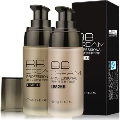 2017 Men BB Cream Wheat Natural Color Moisturizer Whitening Liquid Concealer Foundation Pores Brighten Face Makeup Cream