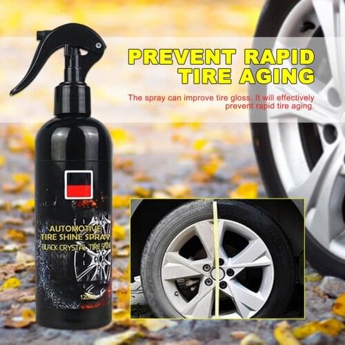 30/120ml Car Tyre Shine Polish Wax Care Detailing Brightener Agent Auto Car Wheel Cleaner Tire Shine Dressing Spray Accessories