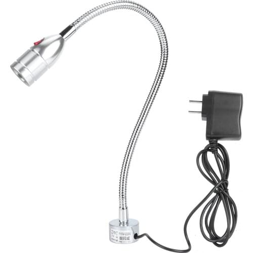 AC 110V-220V 3W LED Flexible Work Lamp Flexible Gooseneck Lamp Work Desk Light For CNC Machine Workbench Industrial Lighting