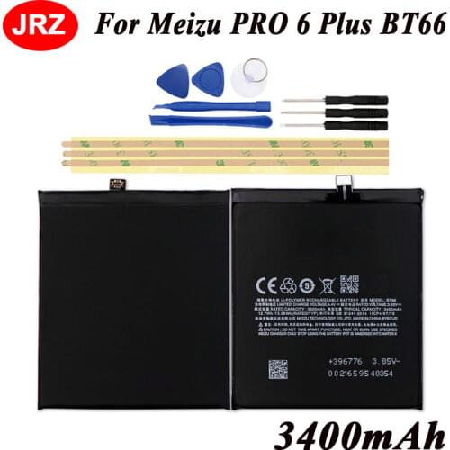 For Meizu PRO 6 Plus Battery BT66 Batterie M686 M686G M686Q Bateria Batterij Accumulator 3400mAh+Tools