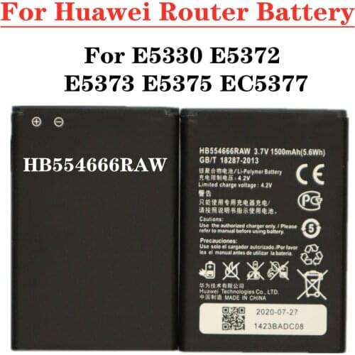 For Huawei E5330 E5372 E5373 E5375 EC5377 Wifi Router Battery HB554666RAW High Quality Replacement Batteries