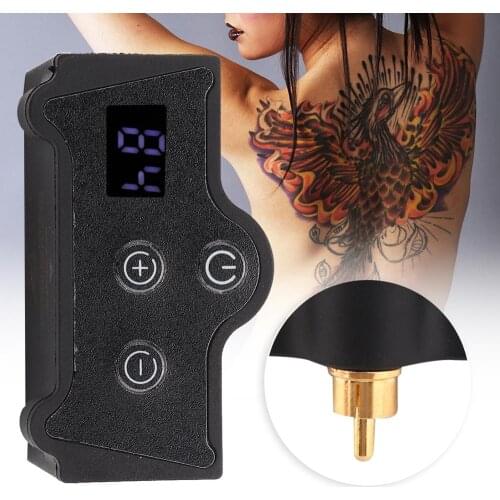 LED Display Tattoo Power Supply Cordless Tattoo Pen Power Supply RCA Connection Tattoo Machine Accessory Wireless Power Supply