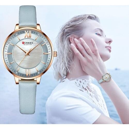 CURREN Luxury Classic Quartz Women Watch Elegant Charming Leather Ladies Watches Fashion Female Clock часы женские