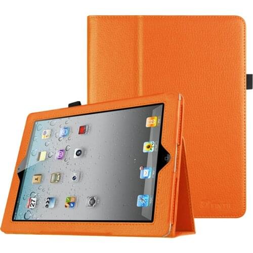 Cover for iPad 4 Case Model A1458 A1459 A1460 Slim Folding Stand Flip Case PU Leather Cover for iPad 2 & 3 Pencil Holder Cases