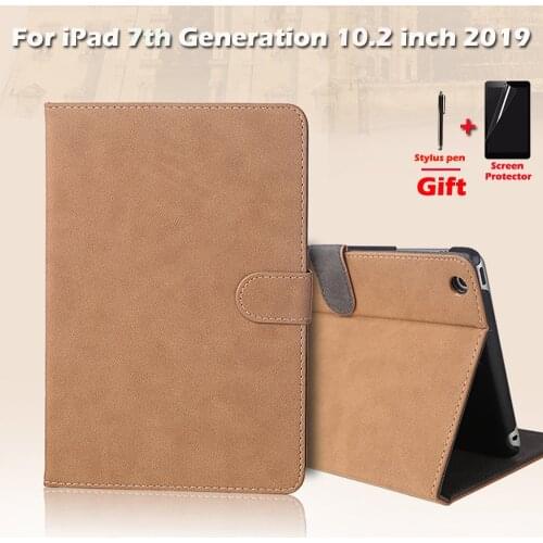 Case For iPad 7th Generation Case Scrub Leather Case For iPad 10.2 Case Wakeup/Sleep Cover For iPad 2019 Case