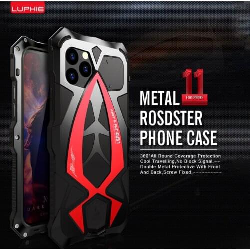 Metal 360 Full Protect Armor Case For iPhone 11 Case Funda Coque For iPhone Xs Xr 11 Pro Max Phone Case Cover Shockproof Luxury