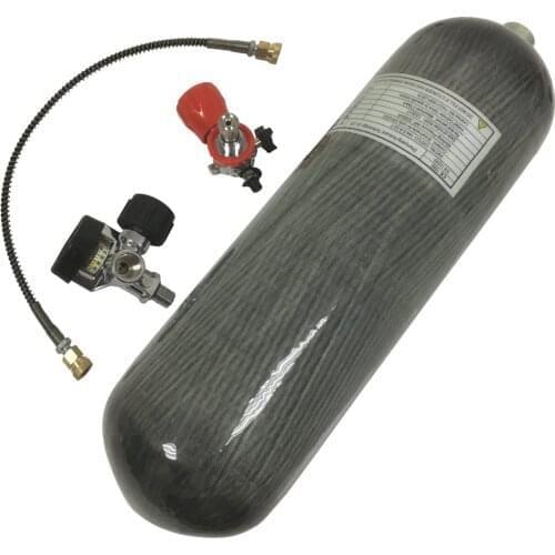 AC168201 Carbon Fiber Cylind 6.8L 4500PSI Paintball Tank PCP Air Rifle Oxygen Cylinder With Valve&Filling Station Acecare