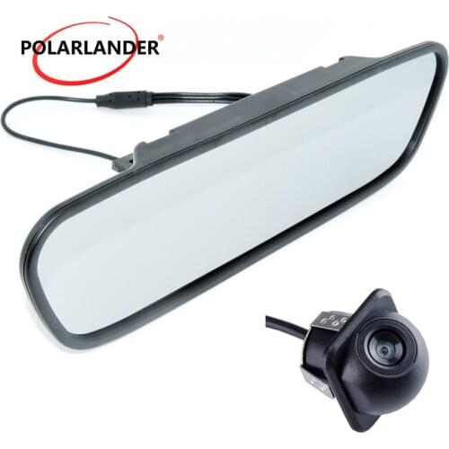 TFT LCD Color Screen 170 Degree Night Vision Video Input 5 Inch DC 12V Rearview Camera Optional Auto Car Interior Mirror Monitor