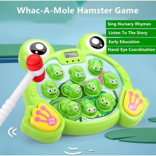 Childrens Hamster Educational Toys Early Education Nursery Rhymes Story Beat Mouse Game Electric Frog Game Machine
