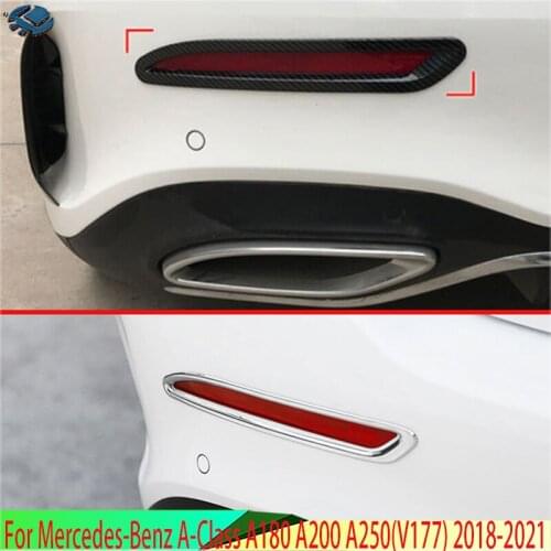 For Mercedes-Benz A-Class A180 A200 A250(V177) 2018 2019 ABS Rear Fog Light Lamp Cover Trim Bezel Frame Styling Garnish
