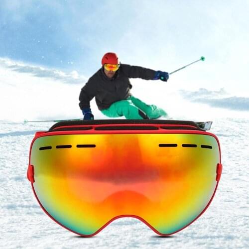 Double-layer PC Lens Ski Glasses Large Spherical Snow Goggles Lightweight Durable and Removable 40DC18