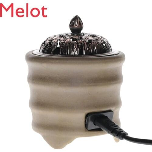 Ancient Celadon Electronic Incense Burner Timing Tempering Sandalwood Stove Ceramic Aromatherapy Stove Plug Incense