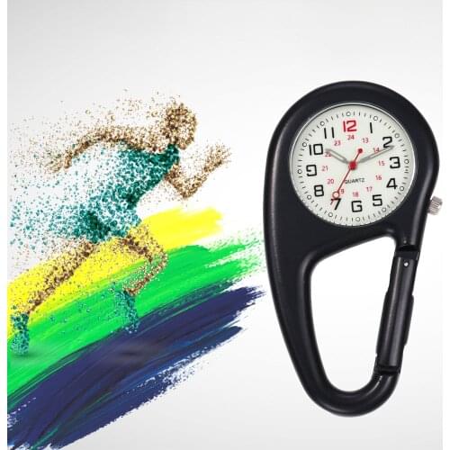 Fob Nurse Pocket Watch Unisex Hospital Fashion&casual Quartz Clock Carabiner Watches Stationary Outdoor Climb Sports Compass