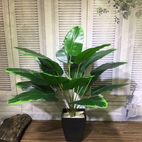 83CM 18 Forks Banana Plantas Artificialesc Bonsai Home Decoration Accessories Aesthetic Room Decor Artificial Plants Decorativas